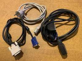 Przewód kabel VGA, HDMI, DVI, LAN, EURO, USB, D-Sub, C13, 8ka, etc