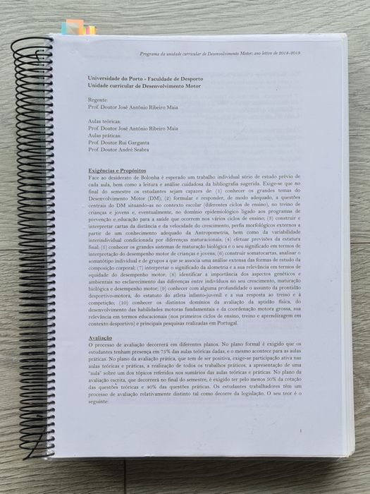 Sebentas Faculdade Desporto UP