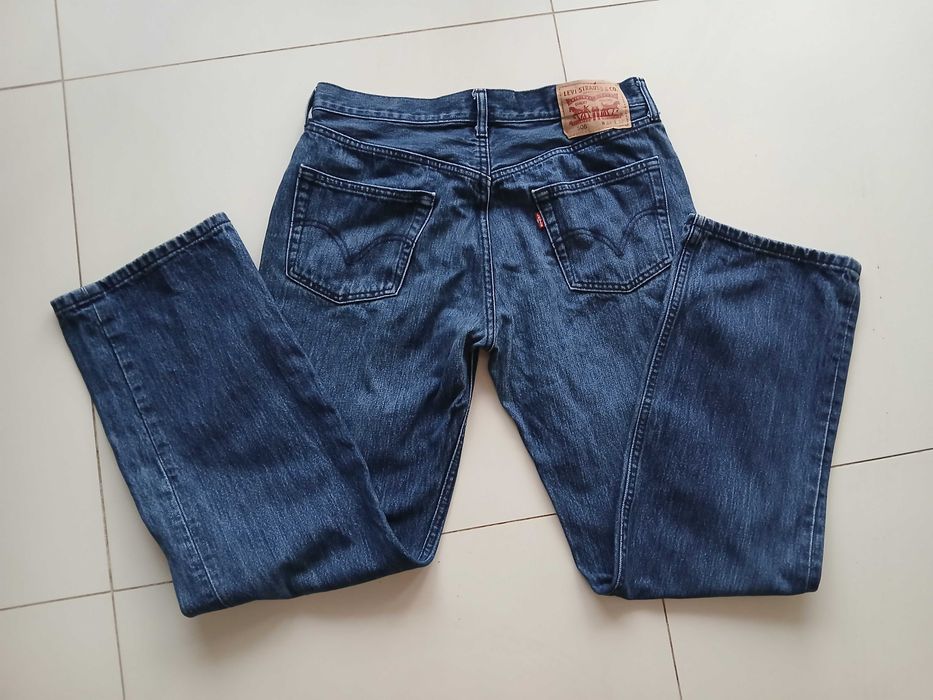 LEVIS jeansy 34 damskie wide leg 42 XL proste szeroka nogawka spodnie