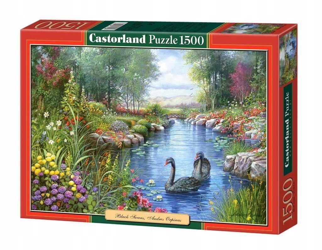 Puzzle 1500 Czarne Łabędzie Castor, Castorland