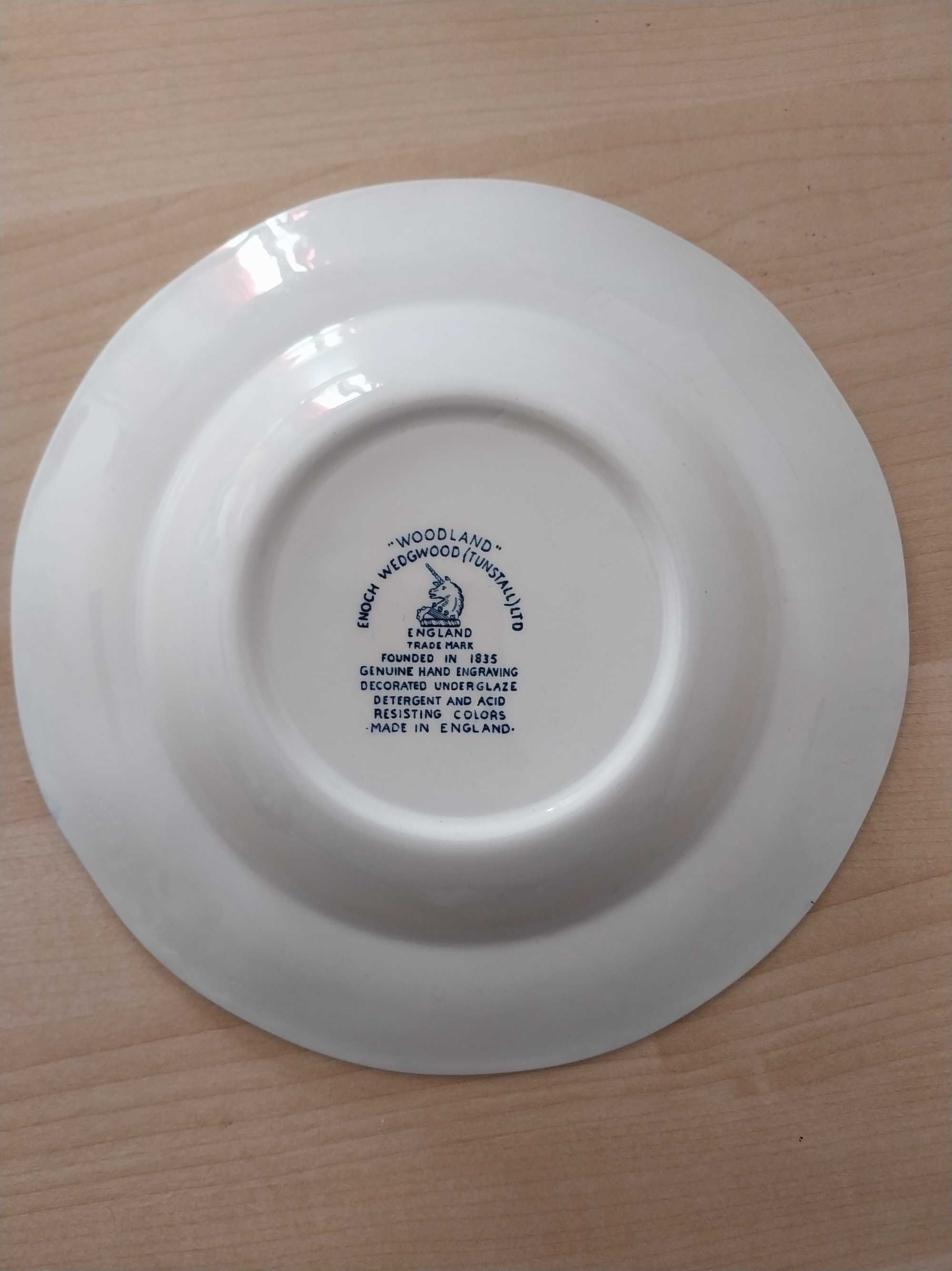 Conjunto Loiça Serviço de Jantar Enoch Wedgwood Woodland Azul e Branco