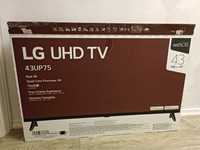 Телевизор LG43UP75 Smart Wi-fi 4K Полный комплект.