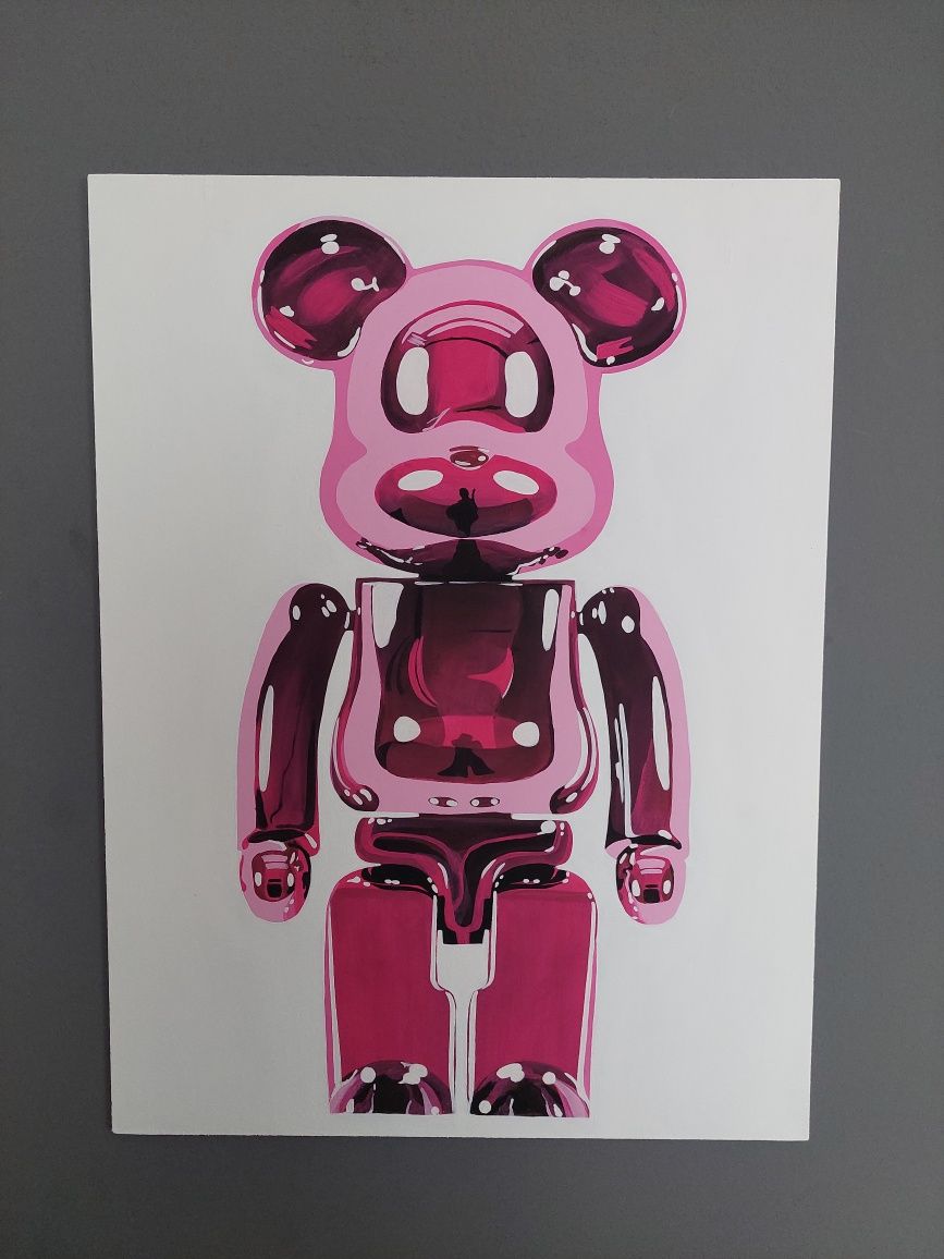 BearBrick pink картина