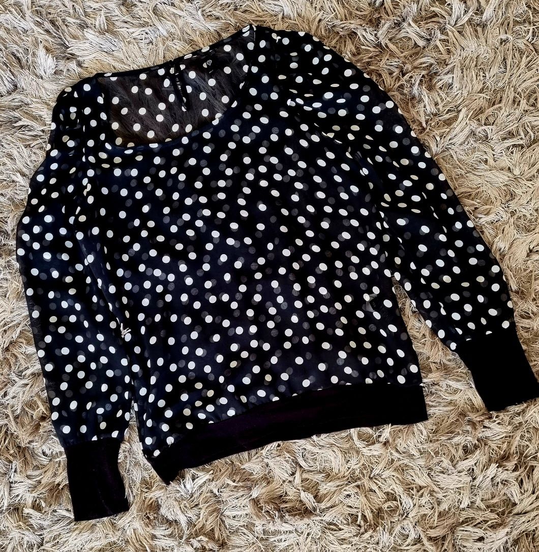 Bluzka czarna elegancka PAPAYA rozm.44