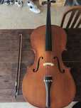Violoncelo 3/4 c/ capa, arco, cavalete, suporte chão