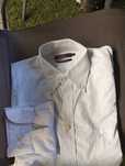 Camisa branca de riscas da Sacoor