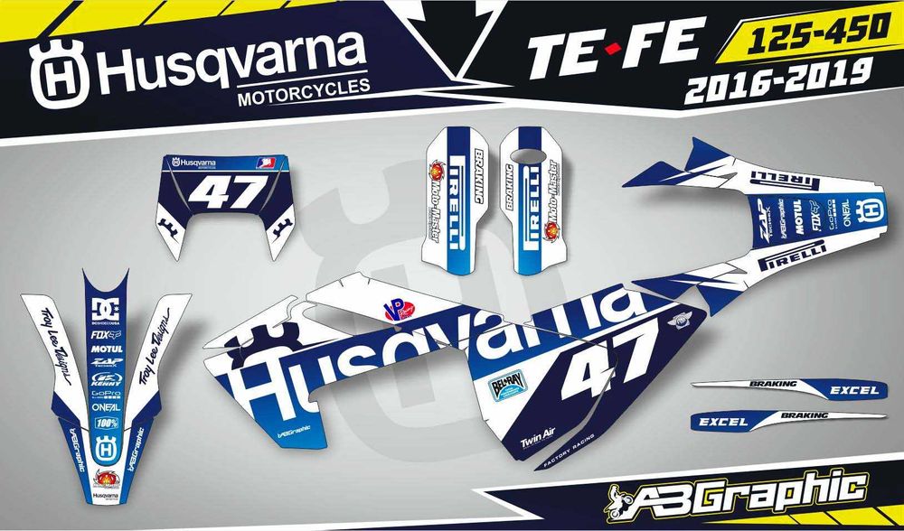 Наклейки Графіка Husqvarna TE WR SWM TC SM FC 125 250 300 450 510 610