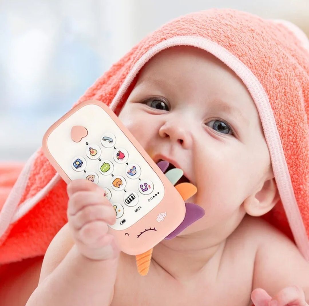 Подарок ребенку, игрушка - детский музыкальный телефон смартфон