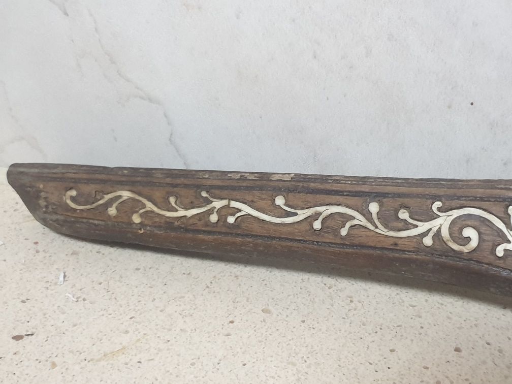 Para restauro: fragmento de antiga pistola de duelos c ricos embutidos