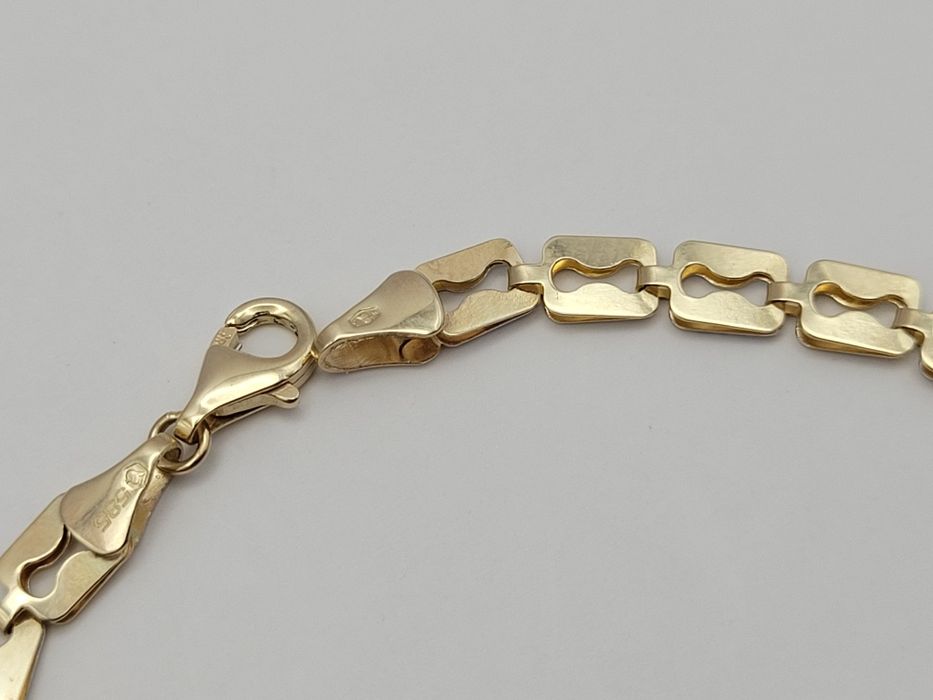 Nowa Złota bransoletka złoto próby 585, unikalny wzór ocechowana