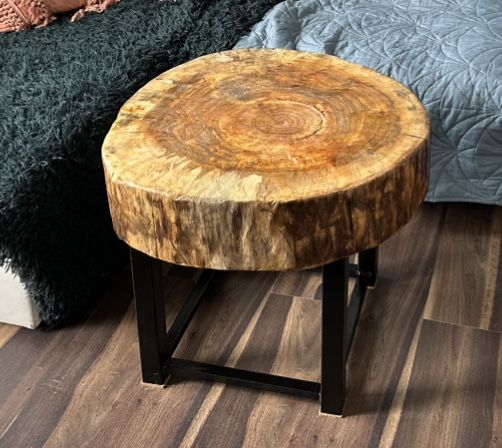 Stolik własnoręcznie robiony drewniany loft ława drewno jodłowe