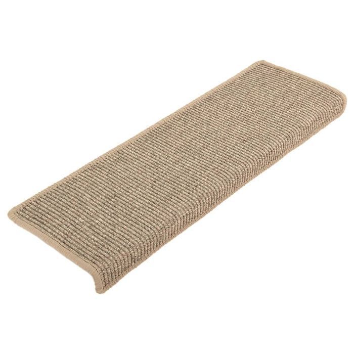 vidaXL Samoprzylepne nakładki na schody, 15szt., ciemny beż, 65x21x4cm
