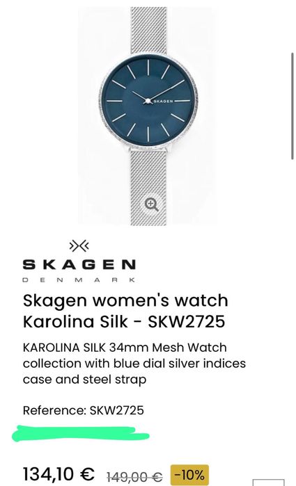 ORIGINAL SKAGEN women's watch Karolina Silk - SKW2725