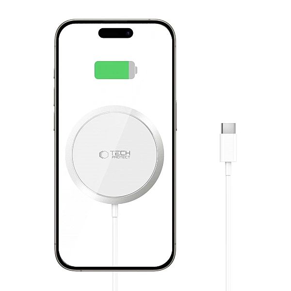 Ładowarka Tech-Protect QI15W-A34 indukcyjna z MagSafe z kablem USB-C -