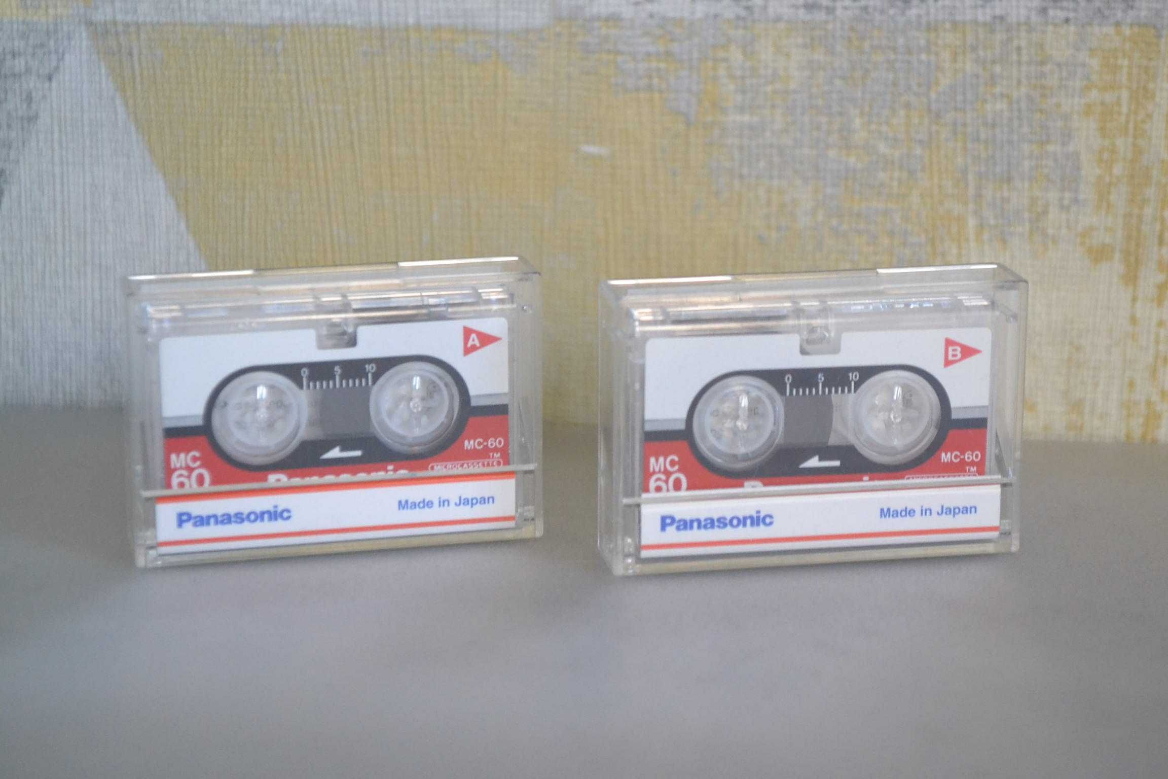 komplet 2szt mikrokaseta micro cassette Panasonic MC-60 do dyktafon