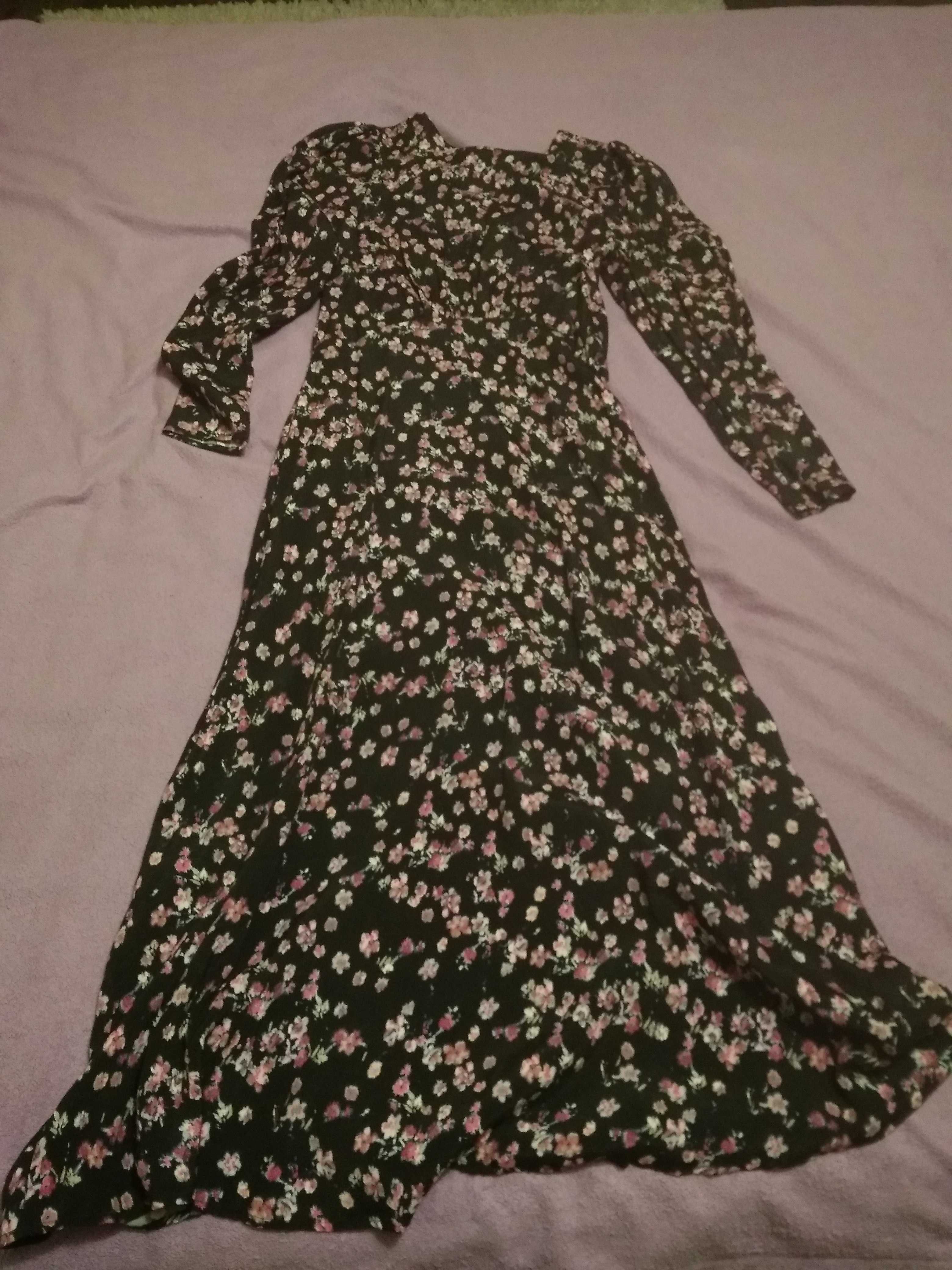 Sukienka z bufiastymi rękawami H&M
