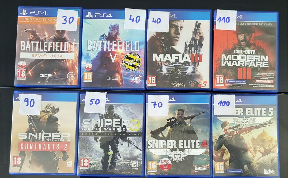 Battlefield 1 5 V , Mafia 3 , Call of Duty Modern Warfare 3 , SniperPs