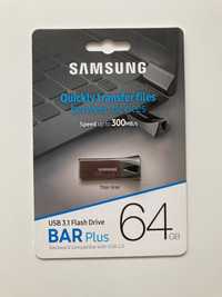 Pendrive Samsung 64GB BAR Plus Titan Gray 300MB/s