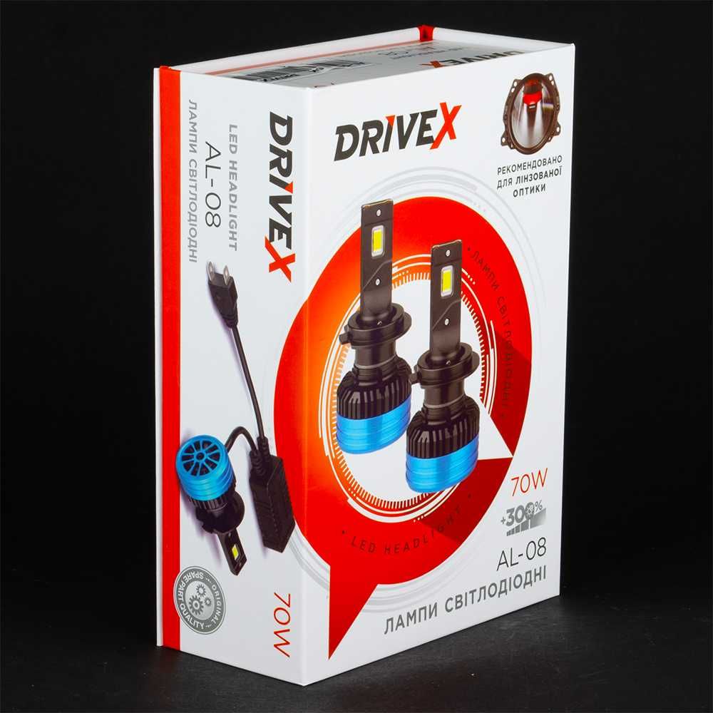 Лампи LED DriveX AL-08 H1 H7 H11 H27 HB3 HB4 6000K 70W CAN