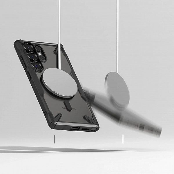 Etui Ringke Fusion X MagSafe na Samsung Galaxy S25 Ultra - czarny