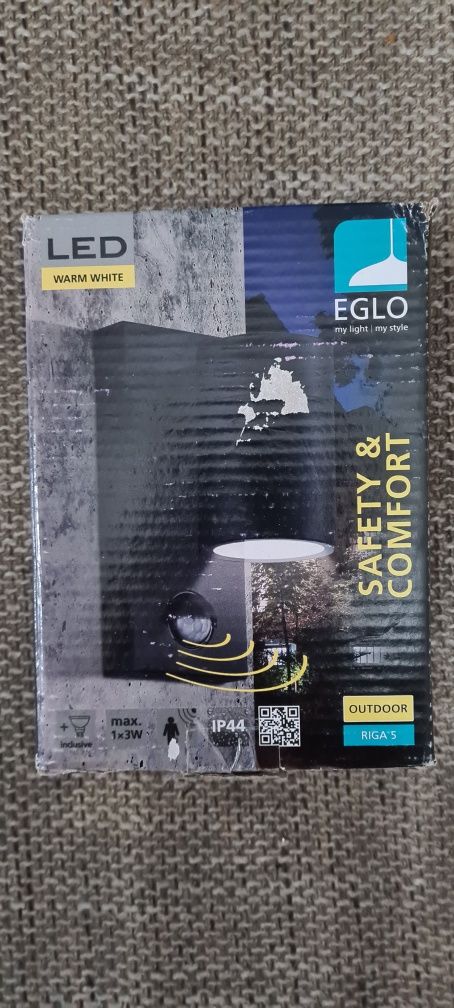 Nowa cena !Eglo lampa LED Kinkiet Zewnętrzny z czujnikiem Ruchu