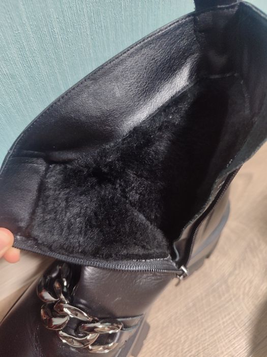 Кожанные сапоги/ ботинки / берцы женские