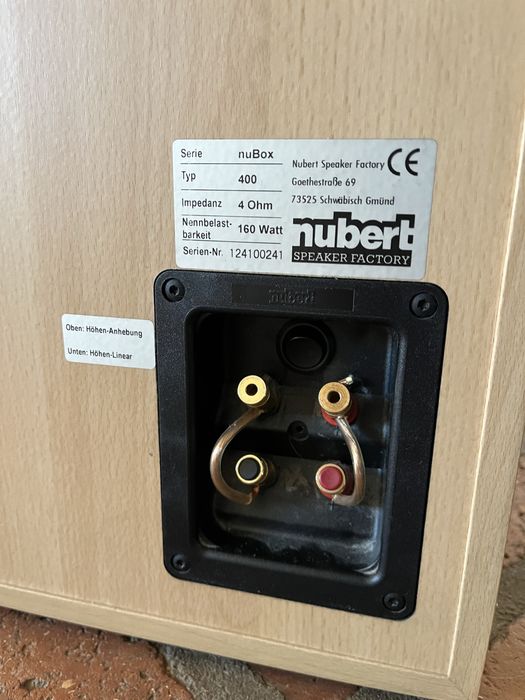 Kolumny głośnikowe Nubert 160 W, 4 Ω