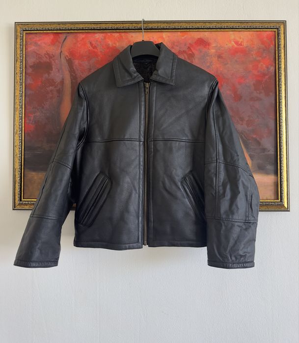 Зимняя кожаная куртка с мехом Размер М