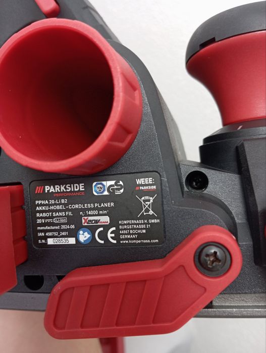 Акумуляторн рубанок PARKSIDE PERFORMANCE PPHA 20Li B2, рубанок парксай