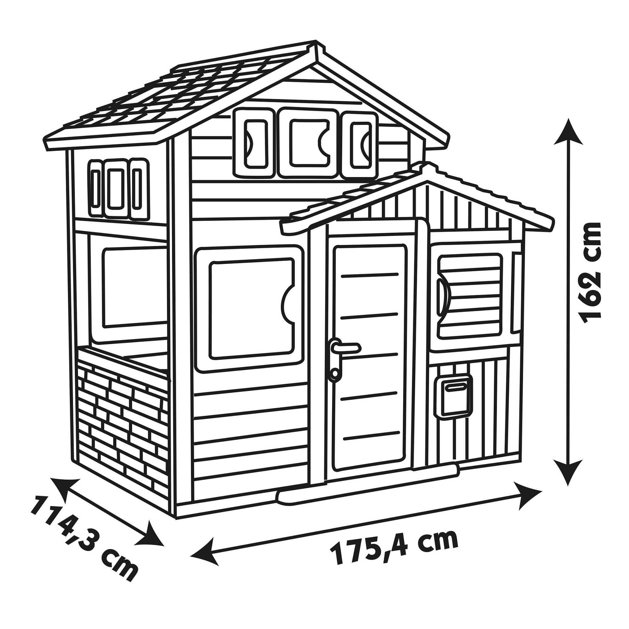 Будиночок Smoby Друзі Ево з поштовою скринькою та вікнами (810204)