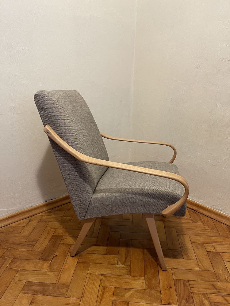 Fotel lisek gięty prl retro czechosłowacja 615 363