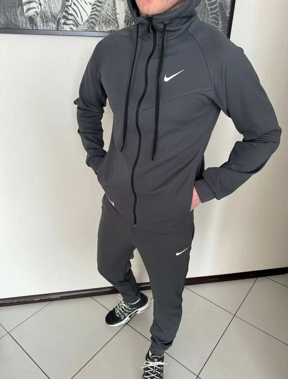 ХИТ 2024 • Мужской спортивный костюм Nike Dri-fit синий кофта и штаны