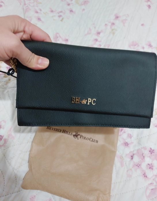 Mala/pochete preta Nova marca Beverly Hills Polo Club