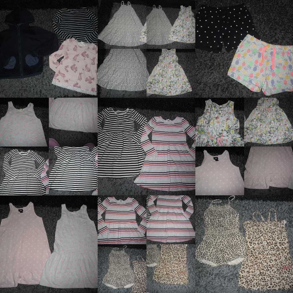 H&M,next,zara PAKA firmo DLA córci -lato 122/128- 6-8 lat 57szt+gratis