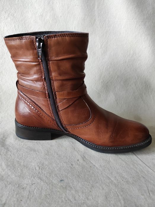 Botki brązowe z delikatnej skóry 5th Avenue  37/24 cm