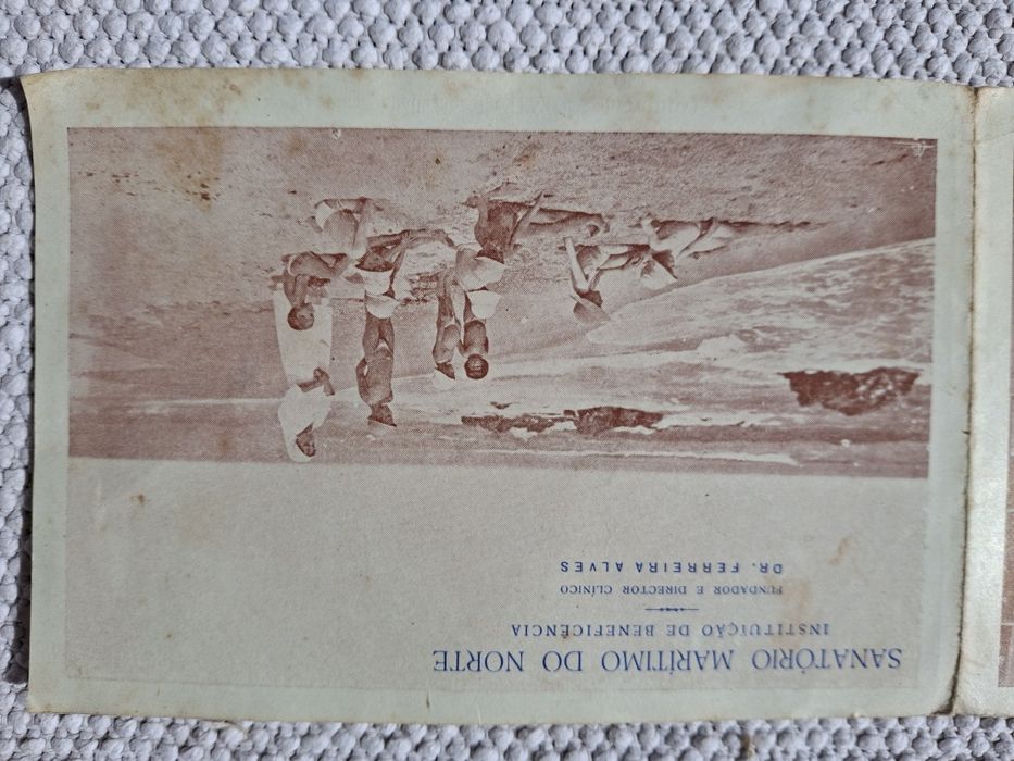 Postal Folheto do Sanatório Marítimo do Norte mais dedicatórias livro