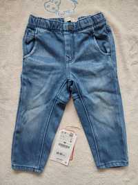 Jeansy spodnie dżinsowe Zara baby 86