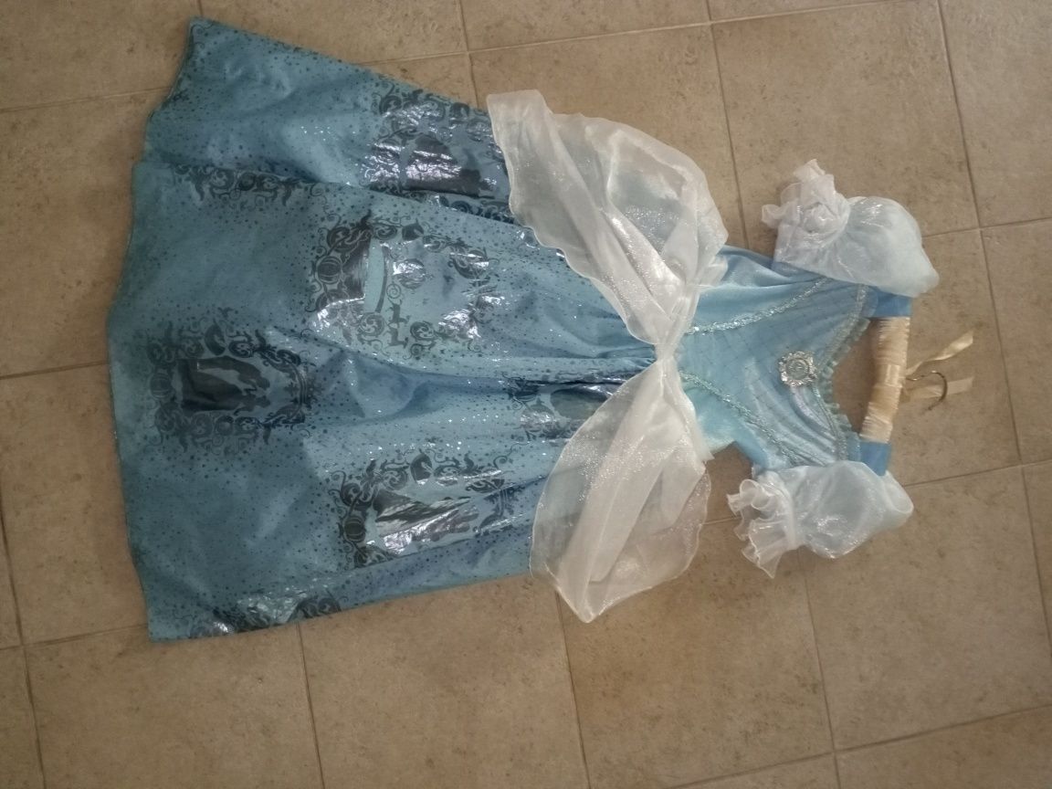 Vestido da princesa Cinderela Disney 9-10 anos