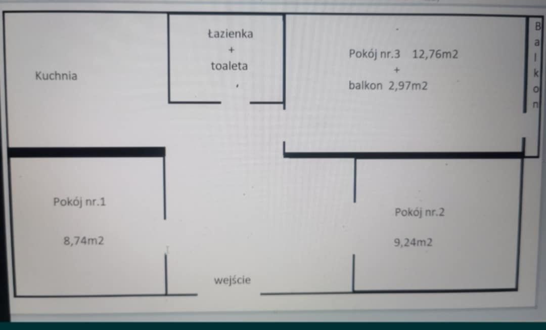 Duży pokój z balkonem do wynajęcia Sady-Politechnika Świętokrzyska.