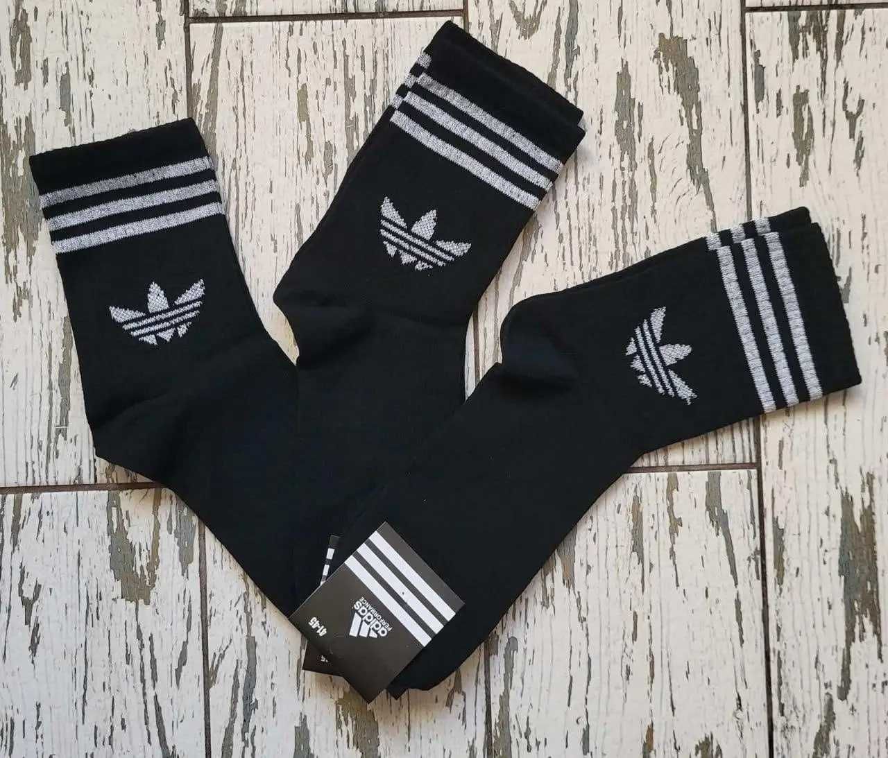 Шкарпетки Adidas чорні/білі  чоловічі