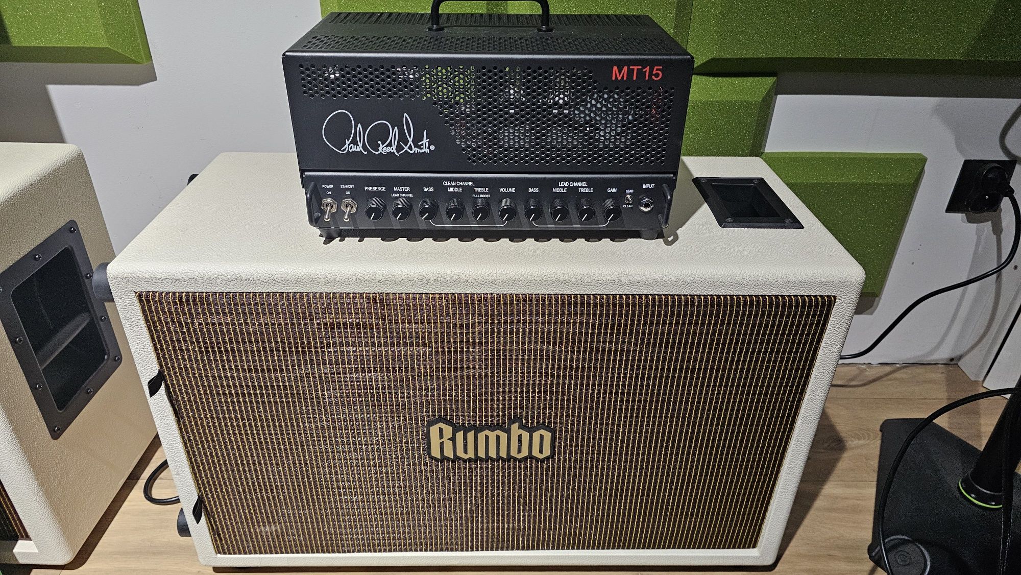 Wzmacniacz lampowy PRS MT15 + kolumna / paczka gitarowa  RUMBO