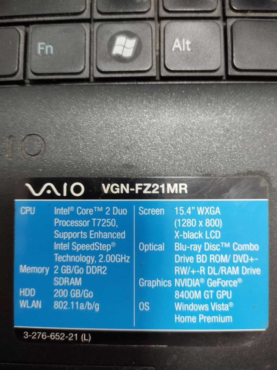 Ноутбук Sony Vaio FZ21MR