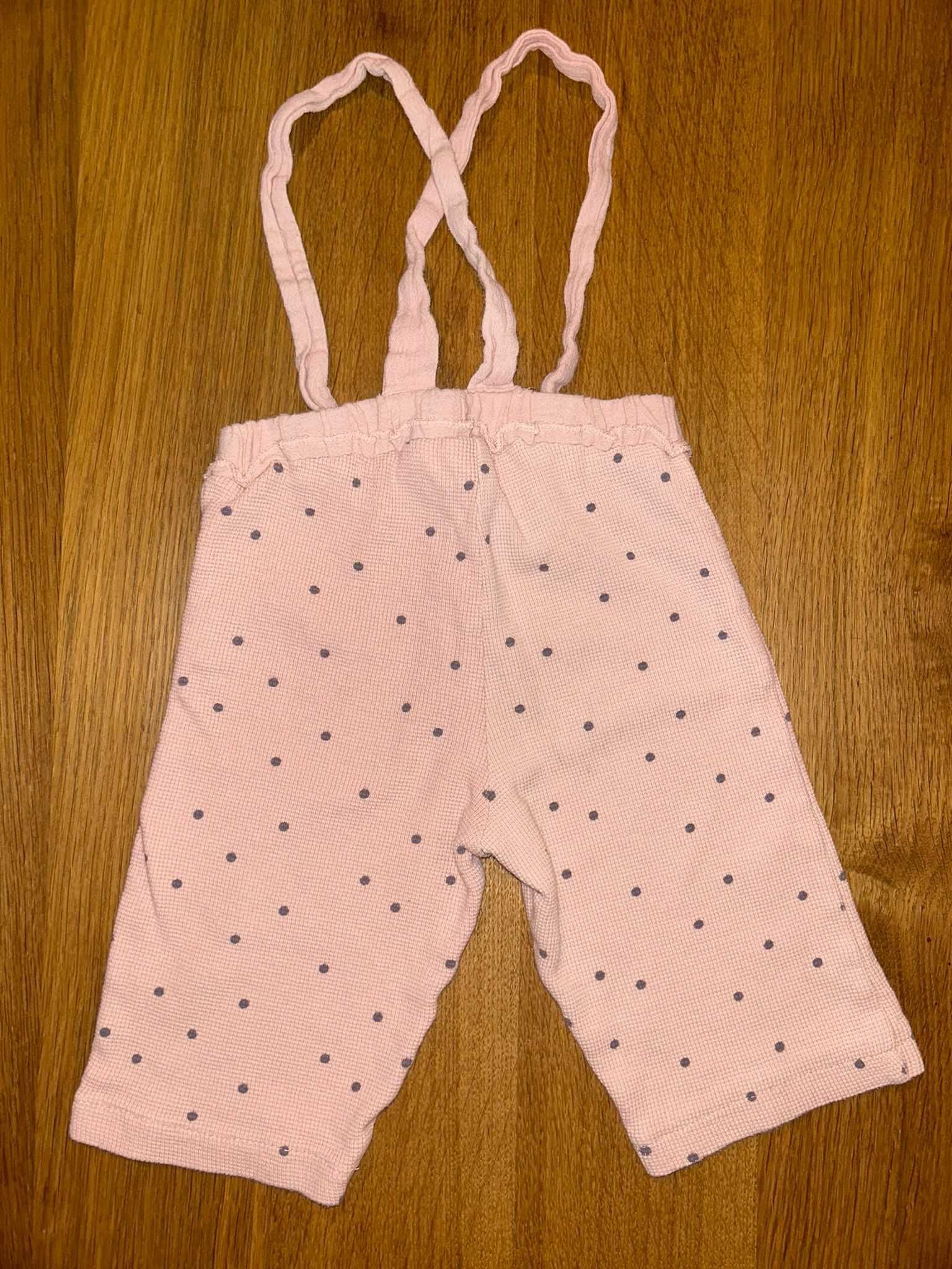 Spodnie culotte ZARA na szelkach r.80