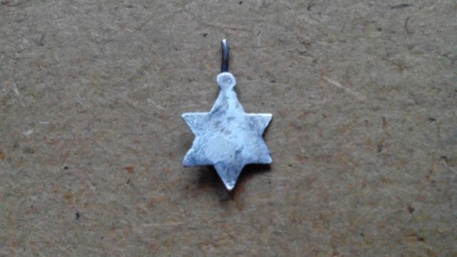 Знак оберег иудаика еврейская Звезда Давида серебро началрXX