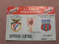 Bilhete SL Benfica vs Steaua Bucarest 1988 - Antiguidade