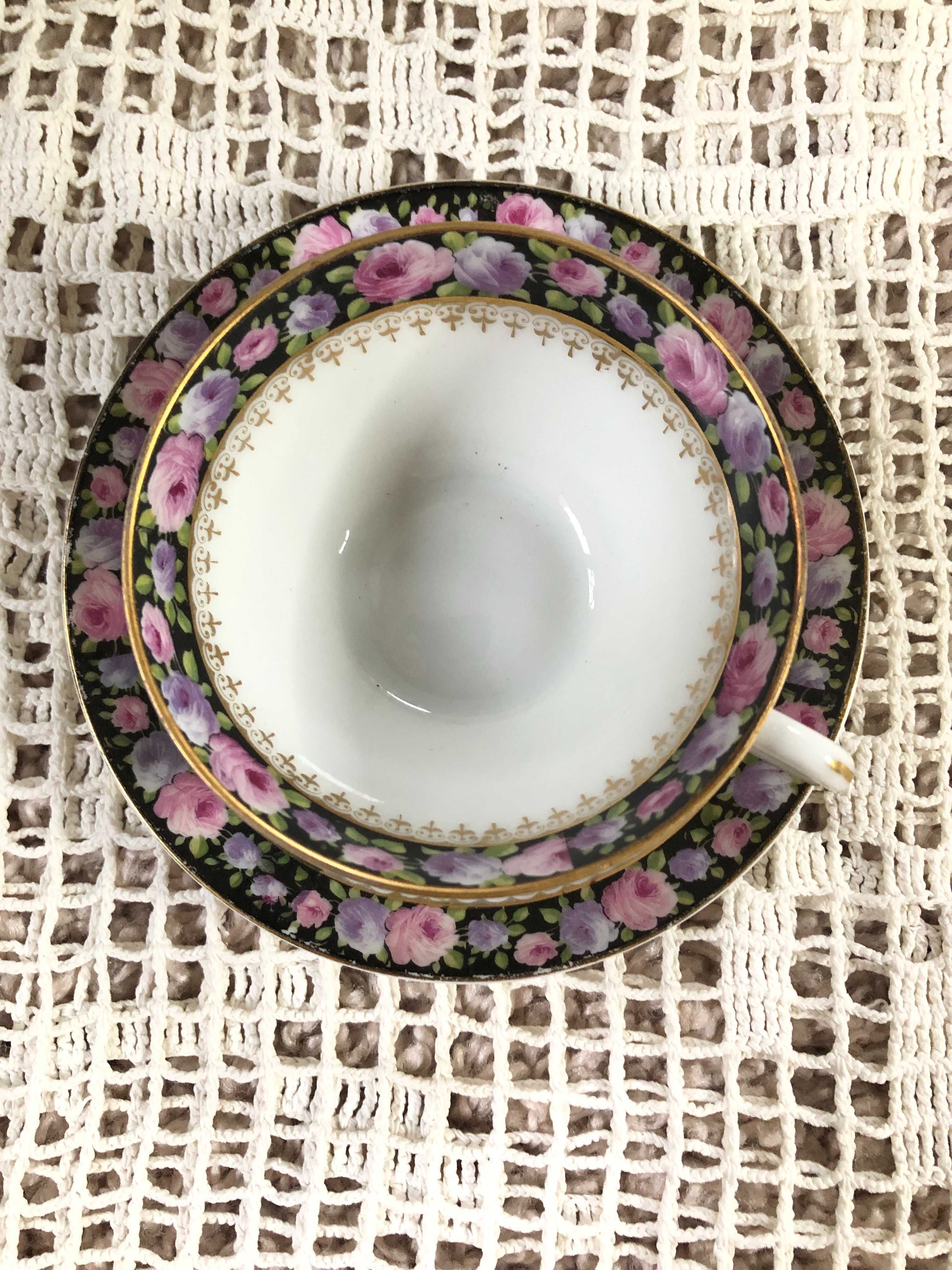 Filiżanka talerzyk porcelanowy KPM Germany porcelana świąteczny duo