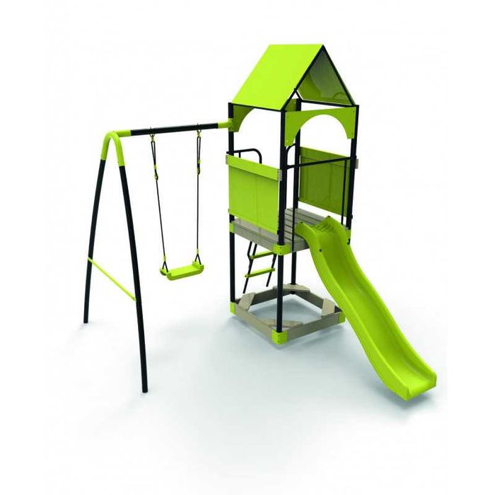 Metalowy plac zabaw Kajtek 4iQ Group jasnozielony WYPRZEDAŻ