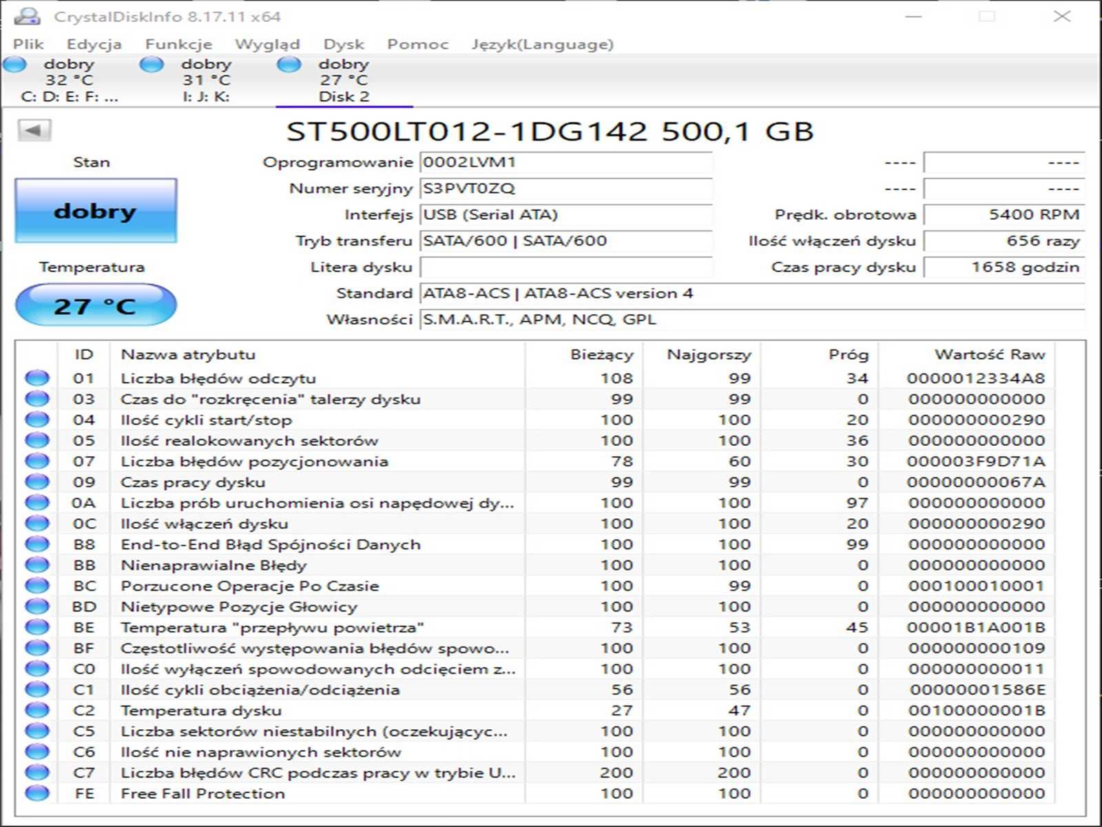 HDD 500GB SeaGaTe