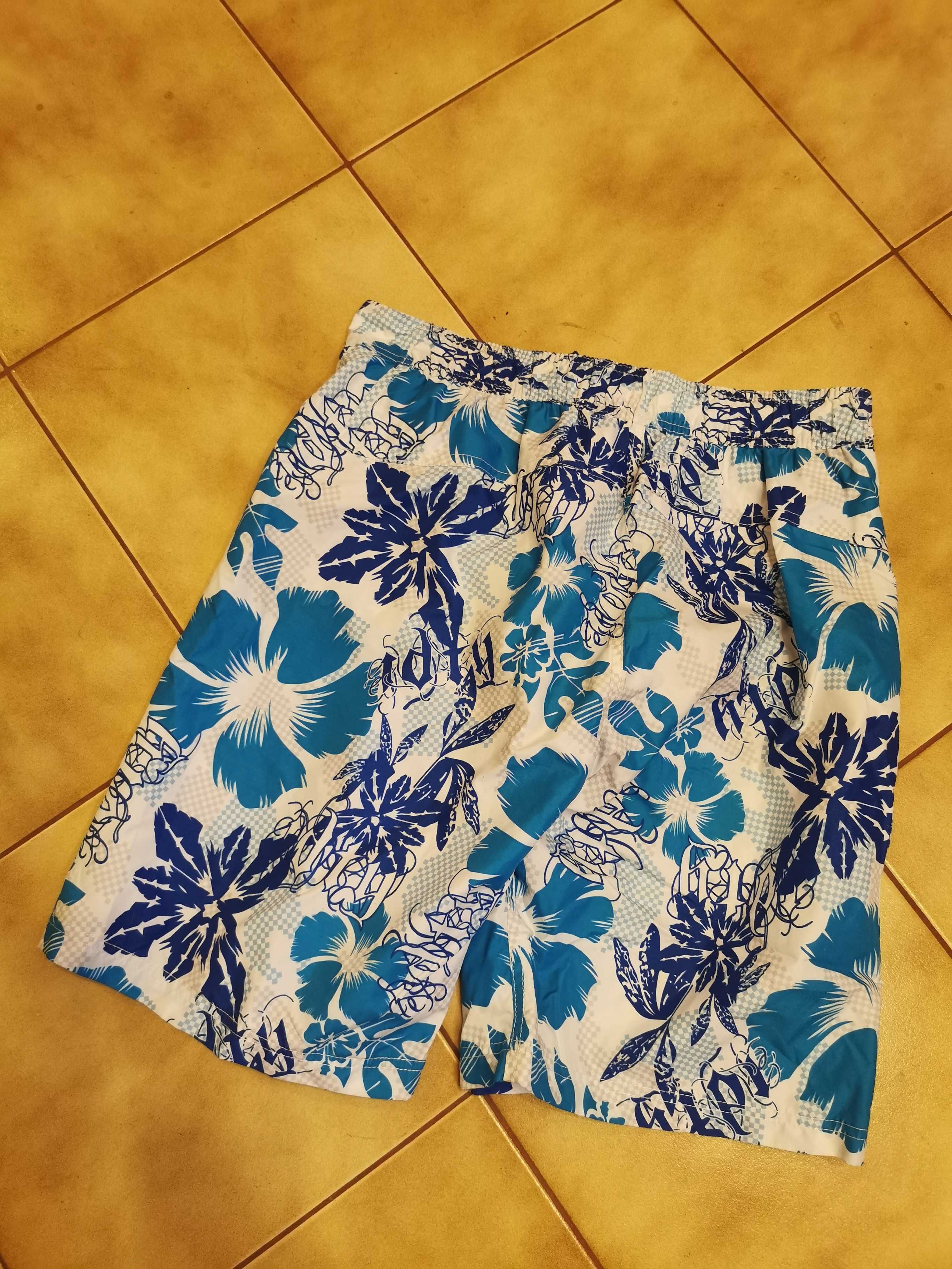 Krótkie spodenki szorty plażowe hawajki - rozmiar XL - Identity