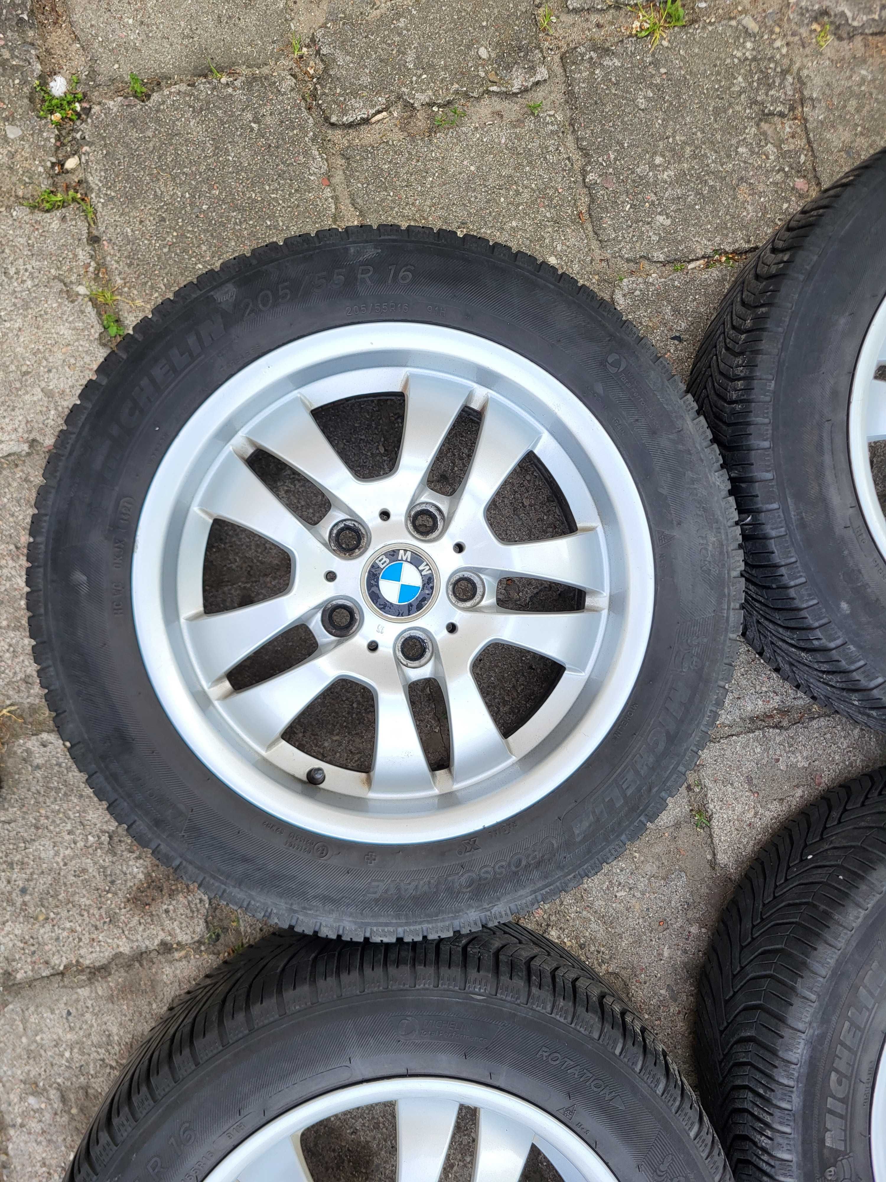 Koła BMW e90 205/55 R16 5x120 całoroczne super stan KOMPLET